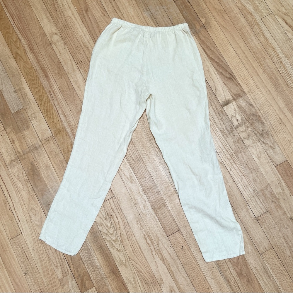 Flax Linen Trousers Pants Size P - Picture 5 of 15